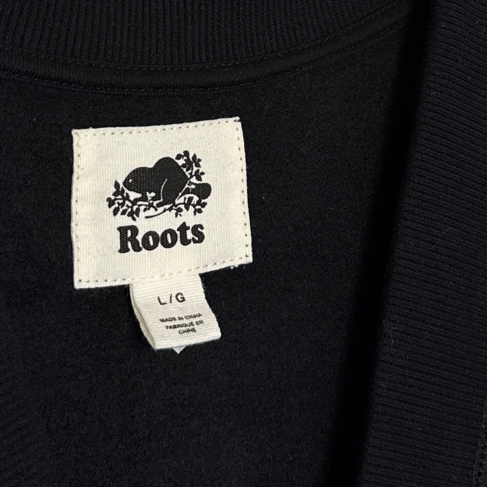 ROOTS Canada - Cooper Cozy Fleece Jumpsuit. Front Kangaroo pocket. Black. Large - Picture 7 of 12